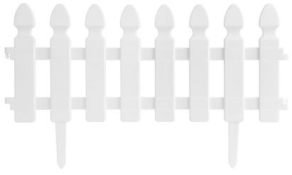 Gard decorativ mini alb din plastic 50x34 cm, set 4 bucăți