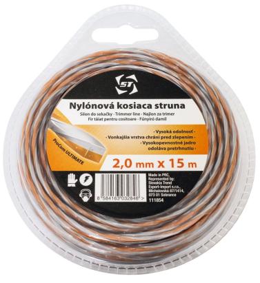 Fir pentru motocoasa ProCom Ultimate 2,4 mm, 15 m, spirala patrata