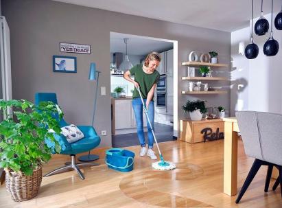 Rezervă mop Leifheit Clean Twist Disc din microfibră pentru gresie și piatră