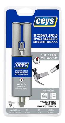 Adeziv epoxidic Ceys pentru metal, seringă cu întărire rapidă, 28 g