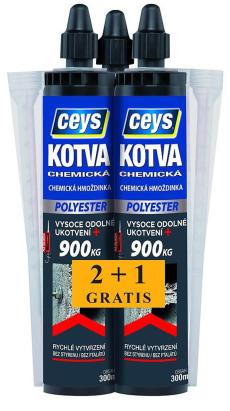 Ancora chimica Ceys Polyester 2+1 gratis pentru fixari rezistente