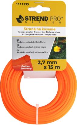 Fir pentru trimmer Golden Economy HEX 2,7 mm x 15 m, Strend Pro Garden