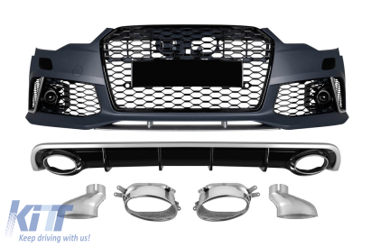 Pachet RS6 potrivit pentru Audi A6 C7 sedan, break 2011-2015 pentru modelul cu bara de protecție spate standard Performance AutoTuning