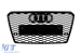 Grilă tip RS7 cu lac negru, potrivită pentru Audi A7 Sportback 2012-2015, cu deschideri pentru senzori de parcare Performance AutoTuning