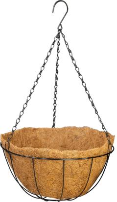 Ghiveci suspendat Strend Pro cu suport metalic si cocos, 35 cm