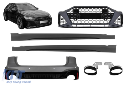 Pachet de tuning potrivit pentru Audi A6 C8 Avant după 2018 cu praguri laterale Performance AutoTuning