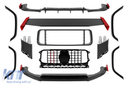 Pachetul de design Carbon B potrivit pentru Mercedes G-Class W464 după 2018 pentru modelele echipate cu bare BRABUS Performance AutoTuning