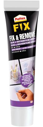 Adeziv de montaj Pattex Fix & Remove, removabil, rezistență 6 kg