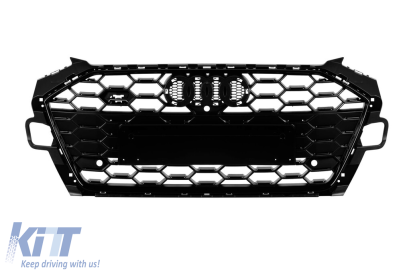 Grilă lac negru tip S4 potrivită pentru Audi A4 B9.5 2020-2024 Performance AutoTuning