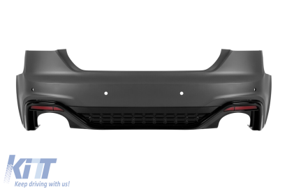 Bara spate RS5 potrivită pentru Audi A5 Sportback, Coupe, Cabrio 2020-2024 cu ieșiri de evacuare negre Performance AutoTuning