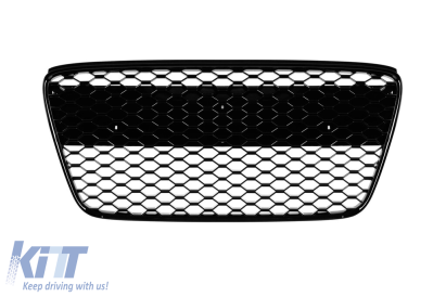 Grilaj Gloss Black în stil RS, potrivit pentru Audi R8 2013-2015, cu cadru Gloss Black Performance AutoTuning