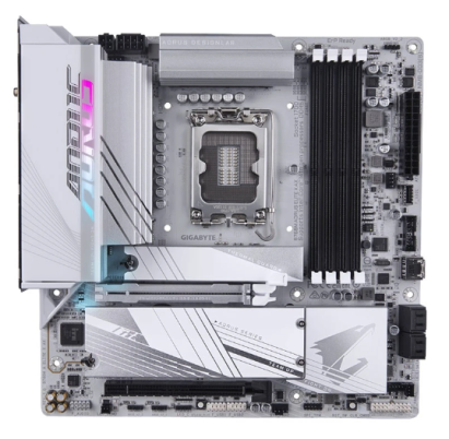 Placa de baza Gigabyte B760M AORUS ELITE X AX, micro ATX, compatibila cu procesoare Intel Gen 13 si 14, fara radiator, Second Hand NewTechnology Media