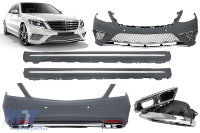 Un pachet de design tip S65 potrivit pentru Mercedes S-Class W222 2013-2017, cu praguri pentru bază lungă Performance AutoTuning