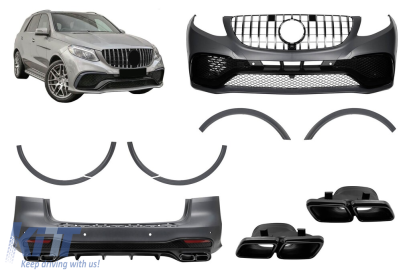 Pachet de tuning tip 63 potrivit pentru Mercedes GLE W166 2015-2018 cu grilă GT Performance AutoTuning