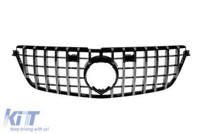 Grilă tip GT crom/neagră potrivită pentru Mercedes GL X166 2013-2015 Performance AutoTuning