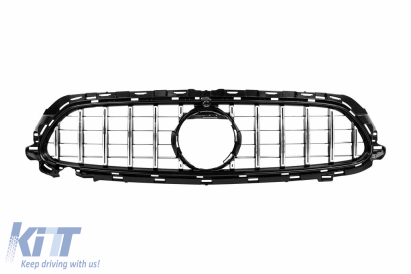 Grilă cromată tip GT potrivită pentru Mercedes E-Class W213 sedan, S213 break, C238 coupe, A238 cabrio 2020-2023 Performance AutoTuning