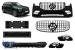 Pachet de tuning cu elemente negre și grilă crom/neagră potrivit pentru Mercedes GLS X167 2020-2023 pentru modelul echipat cu bara spate A Design line Performance AutoTuning