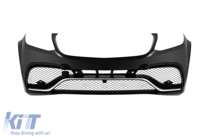 Bara frontală design A tip 63 potrivită pentru Mercedes GLS X166 2015-2019, cu elemente cromate Performance AutoTuning