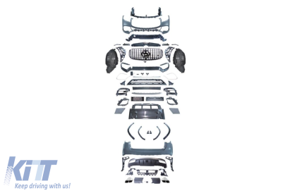 Pachet de tuning tip 63 potrivit pentru Mercedes GLS X167 2020-2023 cu elemente cromate Performance AutoTuning