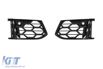 Grile laterale pentru bara de protecție față negru lucios, potrivite pentru Audi A6 2019-2024 Performance AutoTuning