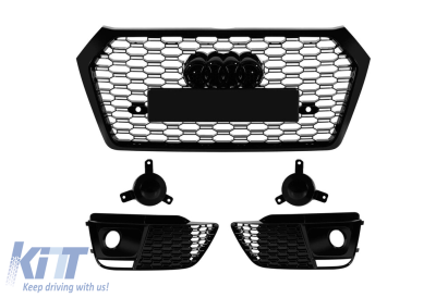 Set grilă RS potrivit pentru bara frontală Audi Q5 2018–2020 versiunea ACC Performance AutoTuning