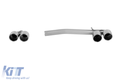 Set de terminații de eșapament cromate în stil M5, potrivit pentru BMW Seria 5 F10, F11 2010-2017 Performance AutoTuning