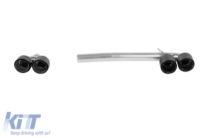 Set de ieșiri de evacuare negre în stil M5, potrivit pentru BMW Seria 5 F10, F11 2010-2017 Performance AutoTuning