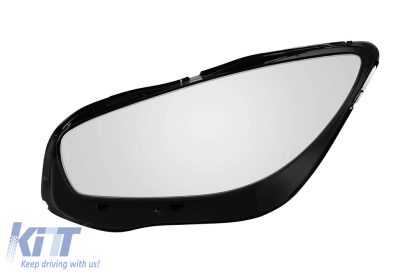 Lentilă far stângă potrivită pentru Mercedes A Design GT C190 2014-2018 cu margine gri Performance AutoTuning