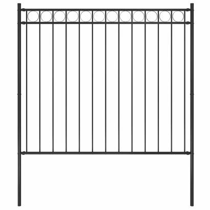 Gard de grădină Assen oțel 1,7x1,5 m negru GartenMobel Dekor