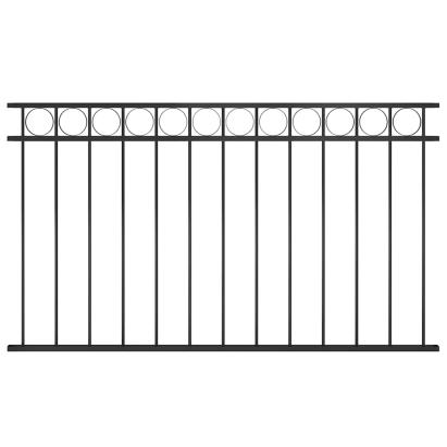Panou de gard Assen din oțel, 1,7x0,8 m, negru GartenMobel Dekor