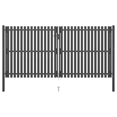 Poartă de grădină din oțel, 400x175 cm, antracit GartenMobel Dekor