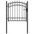 Poartă de gard Emmen cu țepi din oțel, 103x97 cm, negru GartenMobel Dekor