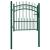 Poartă de gard Emmen cu țăruși din oțel, verde, 104x97 cm GartenMobel Dekor