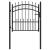 Poartă de gard Emmen cu țăruși din oțel, 104x87 cm, negru GartenMobel Dekor