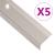 Profile trepte în formă de L, 5 buc. șampanie 100 cm aluminiu GartenMobel Dekor