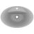 Chiuvetă lux cu preaplin gri deschis mat 58,5x39cm ceramic oval GartenMobel Dekor