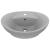 Chiuvetă lux cu preaplin gri deschis mat 58,5x39cm ceramic oval GartenMobel Dekor