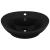 Chiuvetă lux cu preaplin, negru mat, 58,5x39 cm ceramică, oval GartenMobel Dekor