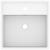 Chiuvetă lux cu preaplin, alb mat, 41x41 cm, ceramică, pătrat GartenMobel Dekor