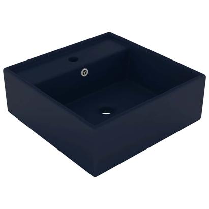 Chiuvetă lux preaplin albastru mat 41x41cm ceramică pătrat GartenMobel Dekor