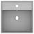 Chiuvetă lux preaplin, gri deschis mat 41x41 cm ceramică pătrat GartenMobel Dekor
