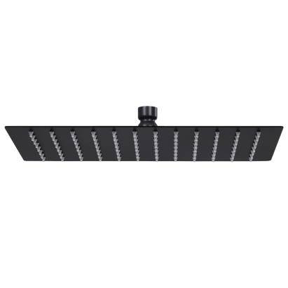 Cap duș dreptunghiular tip ploaie negru 30x20cm oțel inoxidabil GartenMobel Dekor