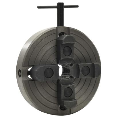 Mandrină pentru lemn 4 fălci conexiune M33 negru 150x63 mm oțel GartenMobel Dekor