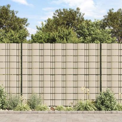 Panouri intimitate grădină, 4 buc., crem, 35x0,19 m, PVC GartenMobel Dekor