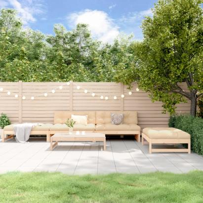 Set mobilier relaxare de grădină 5 piese lemn masiv de pin GartenMobel Dekor