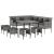 Set mobilier de grădină cu perne, 6 piese, gri, poliratan GartenMobel Dekor