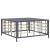 Set mobilier de grădină cu perne, 7 piese, antracit, poliratan GartenMobel Dekor