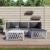 Set mobilier de grădină, 5 piese, cu perne, alb, oțel GartenMobel Dekor