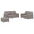 Set de canapele cu perne, 3 piese, gri taupe, textil GartenMobel Dekor
