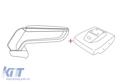 Bratara Rati model Armster S cu piele eco neagră, USB și AUX potrivită pentru Ford Focus după 2018 Performance AutoTuning